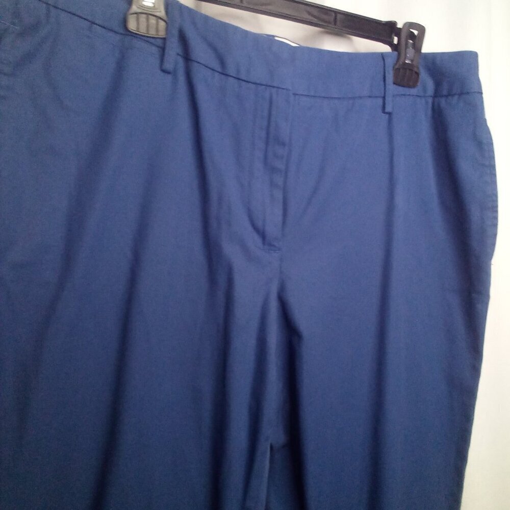 Lands' End Pants 14 Women Pockets Straight Blue - Picture 8 of 16